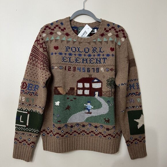 Polo Ralph Lauren Other - Polo Ralph Lauren Element Wool Sweater Mens size 2XL Brown NWT Rare